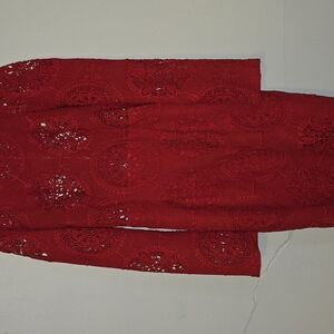 Elegant Red Lace Dress